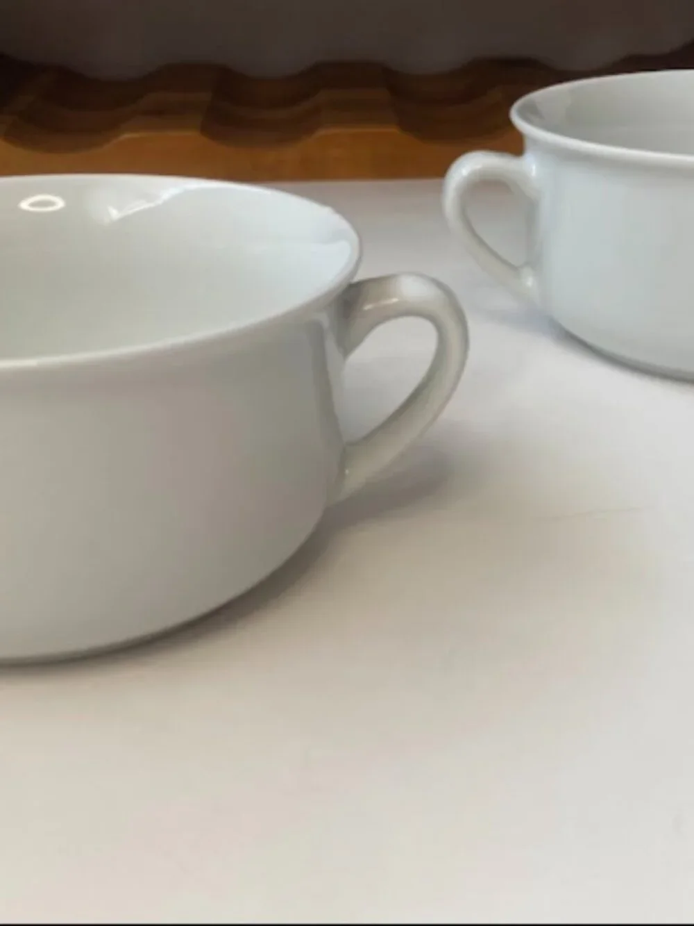 Williams Sonoma Everyday White Porcelain Double Handle Soup Bowls